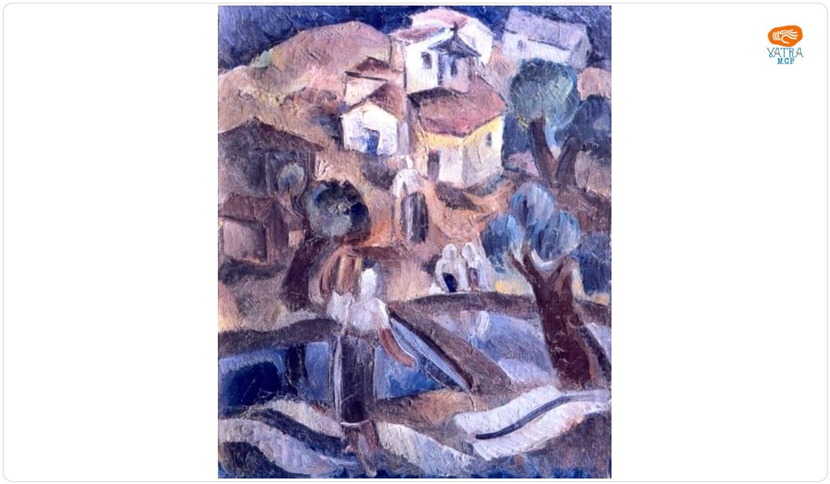 Corneliu Michăilescu — Peisaj cu biserică