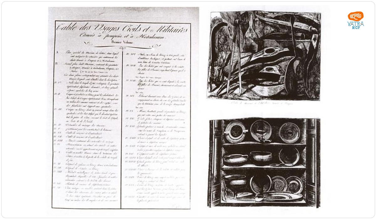 Usages civilis et militaires trouves a Pompeia et a Herculanum