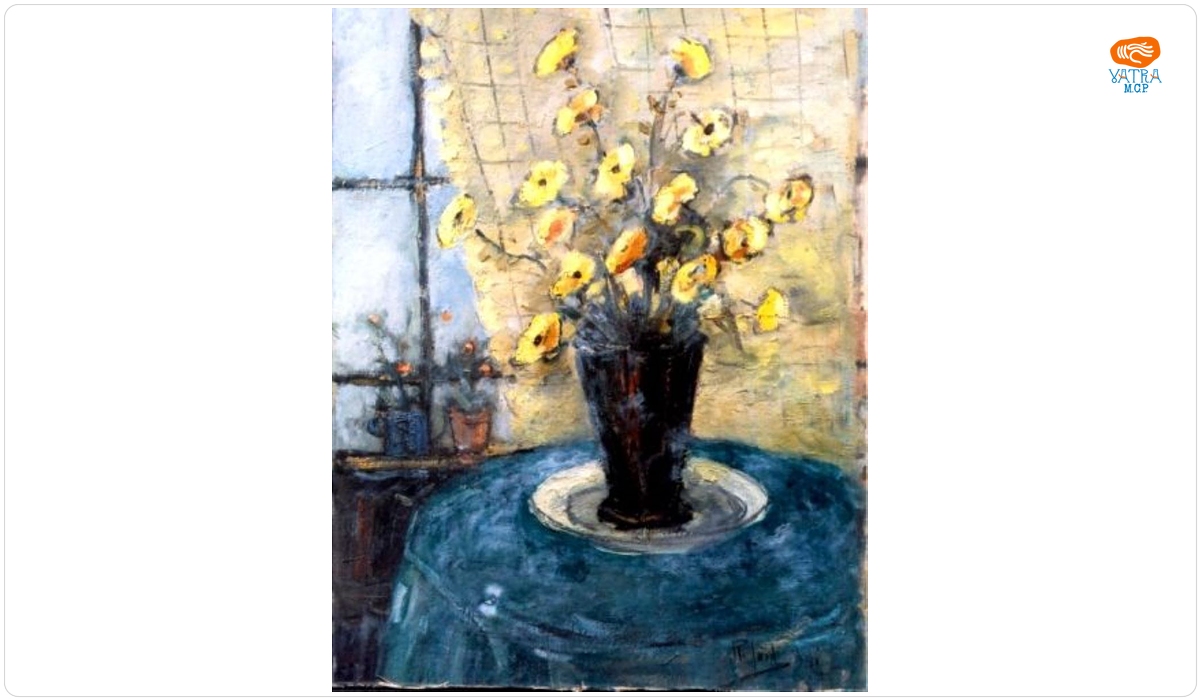 Iosif Rosenblut — Natură statică cu flori galbene