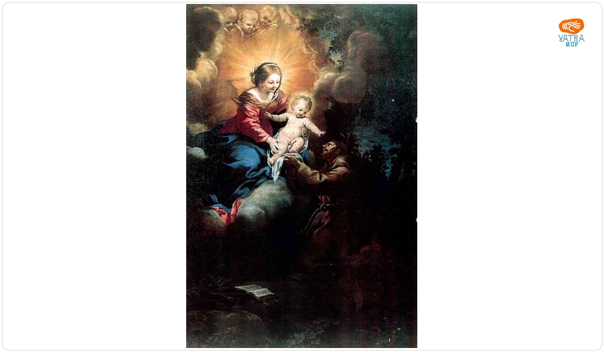 Pietro da Cortona — Madona cu Pruncul apărând sfântului Francisc