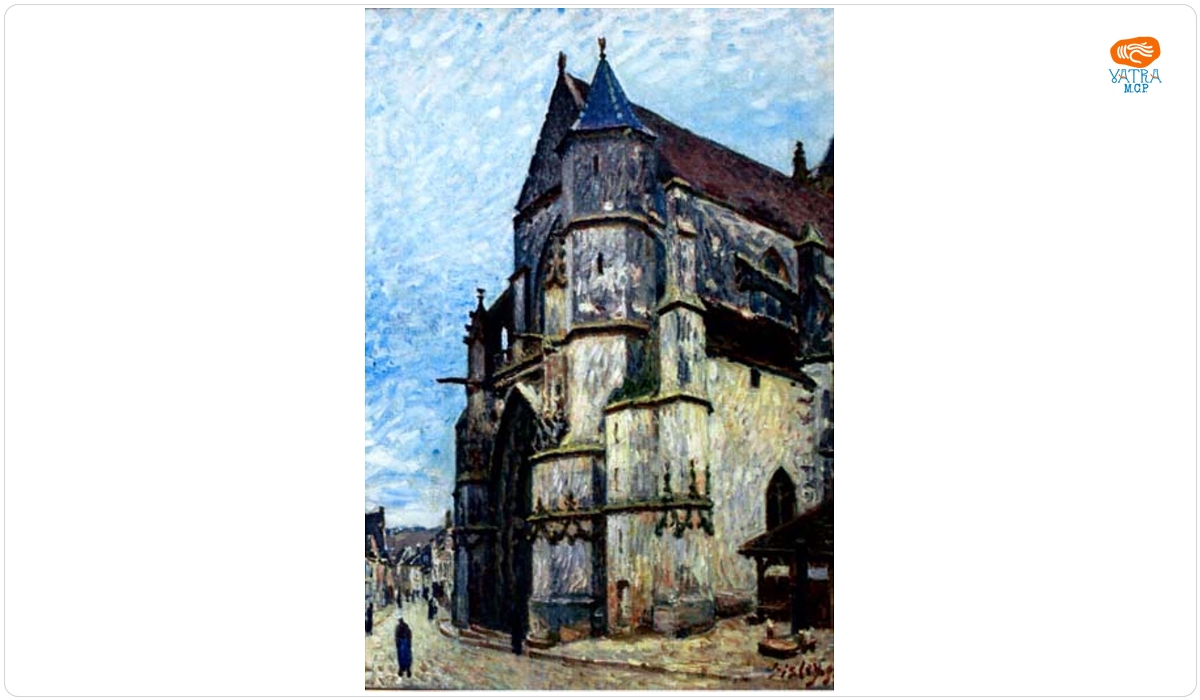 Biserica din Moret, iarna