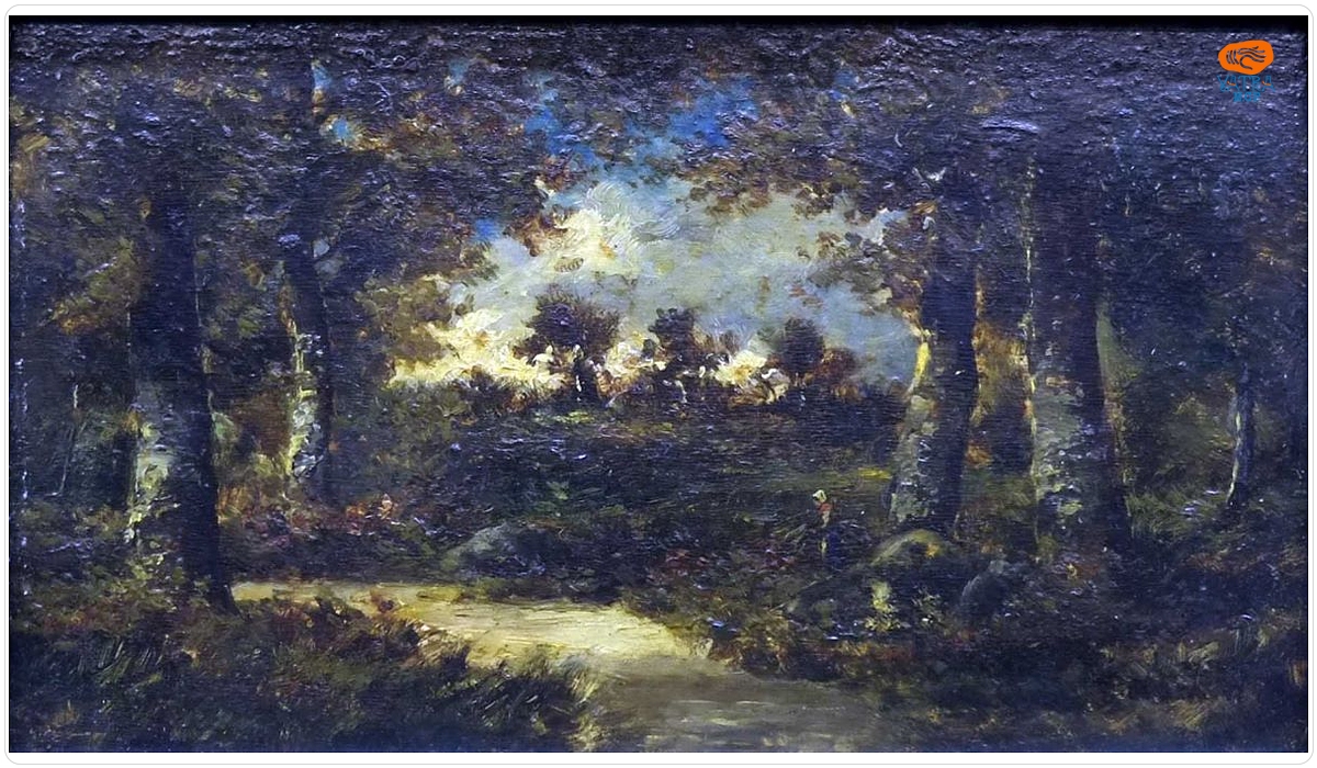 NARCISSE-VIRGILE DÍAZ DE LA PEÑA (Bordeaux, 1807 – Menton, 1876) — Peisaj cu pârâiaș