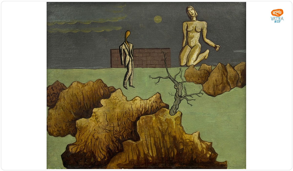 Victor Brauner — Compoziție suprarealistă cu nud