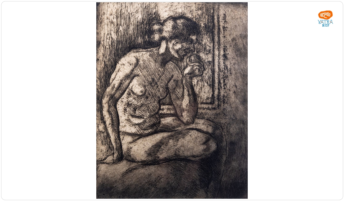 Theodor Pallady — Nud feminin cu măr - Zita Blondeau