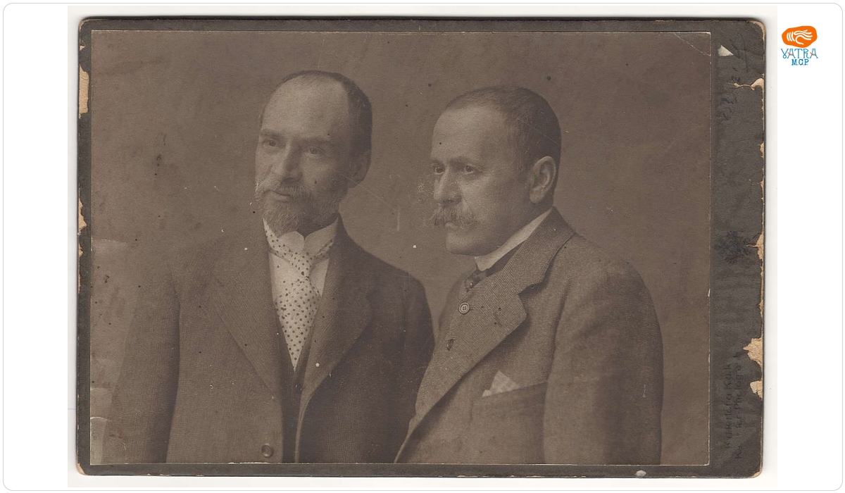 Fotografie reprezentându-i pe George Coșbuc și Ion Luca Caragiale