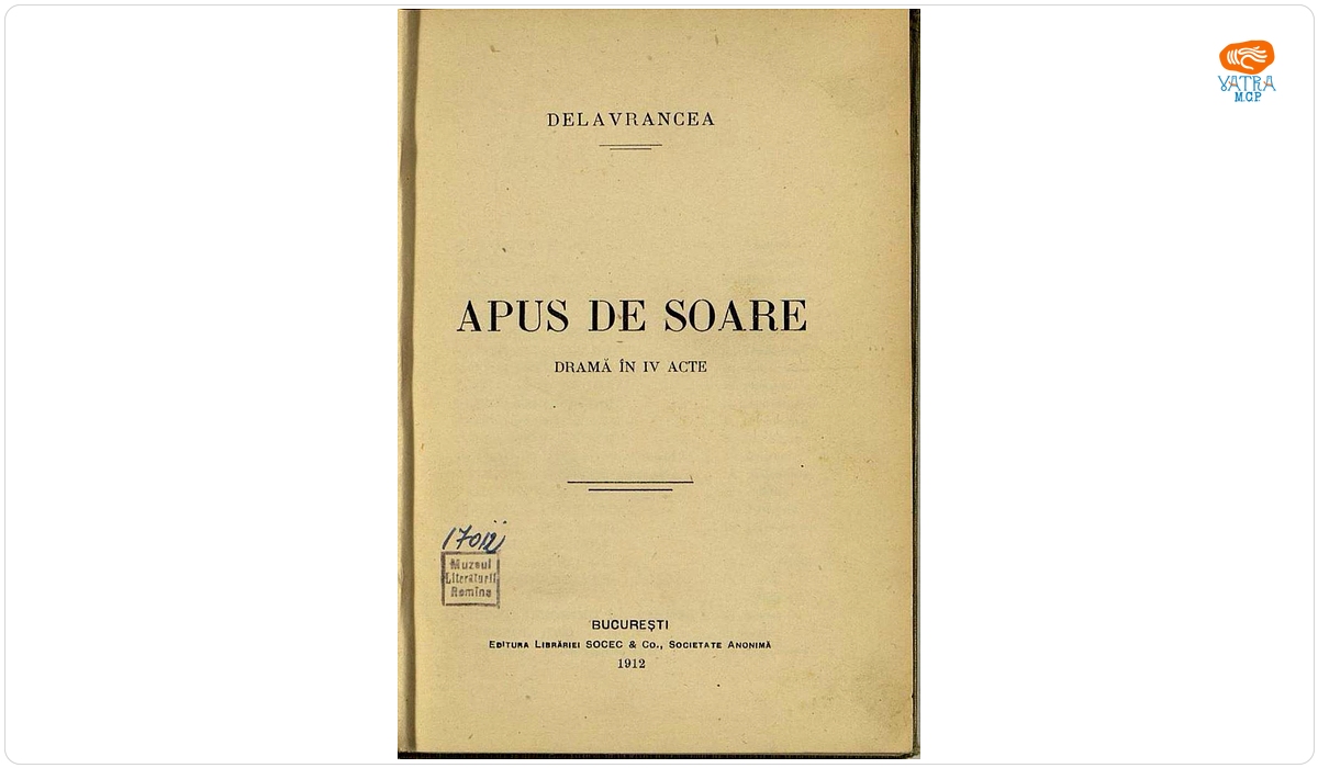 Carte: Delavrancea, Apus de soare, Viforul (colligat), București, 1912