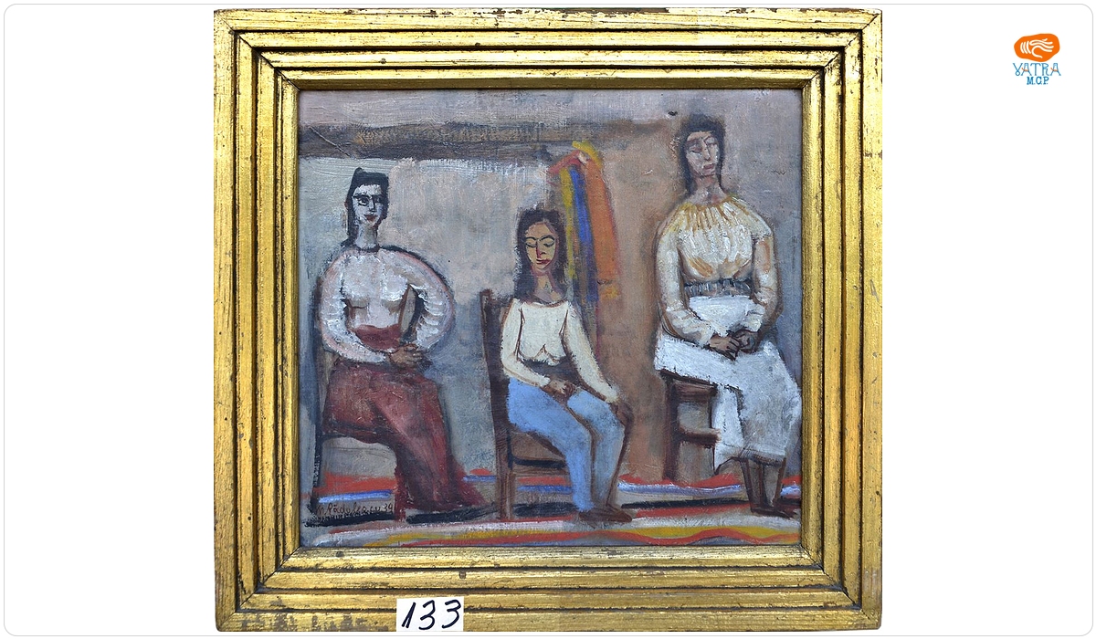 Magdalena Rădulescu — Așteptare. Trei fete stând pe scaun
