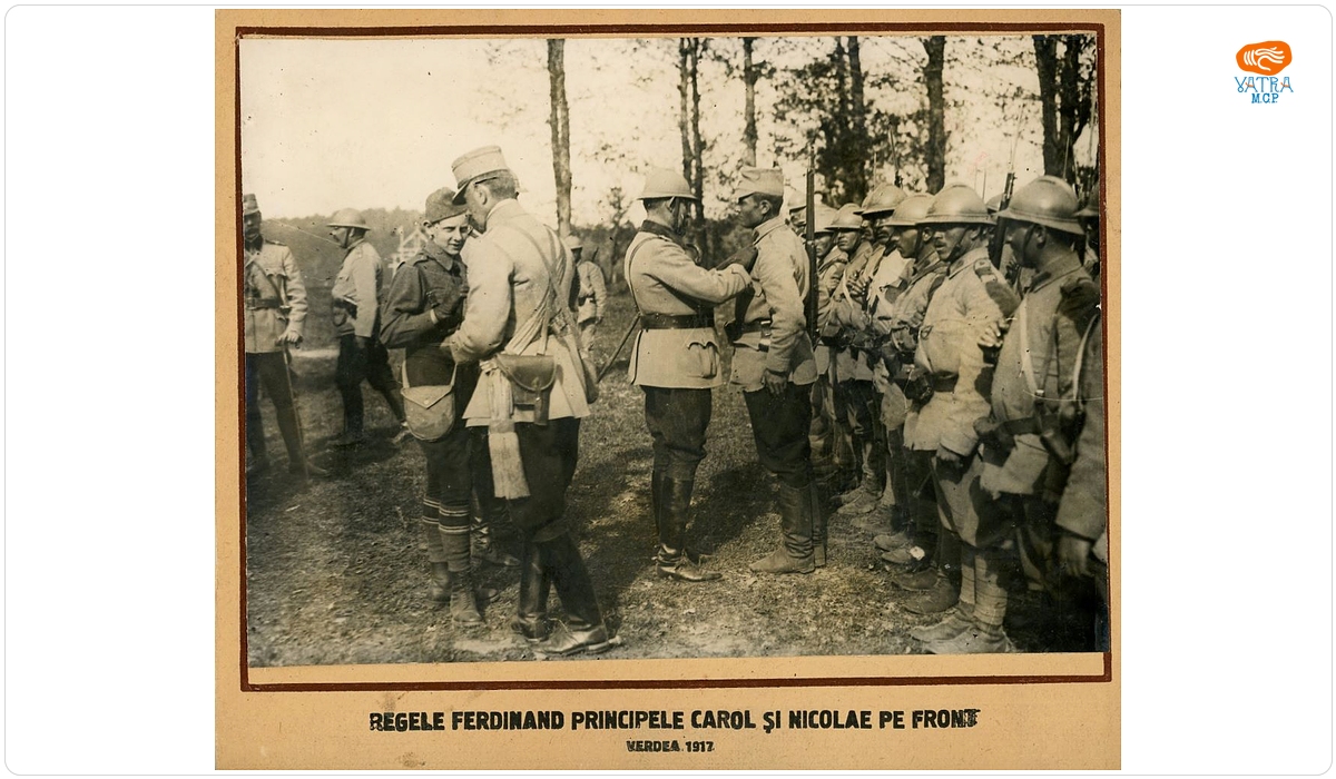 Regele Ferdinand și Principele Nicolae pe front, Verdea 1917