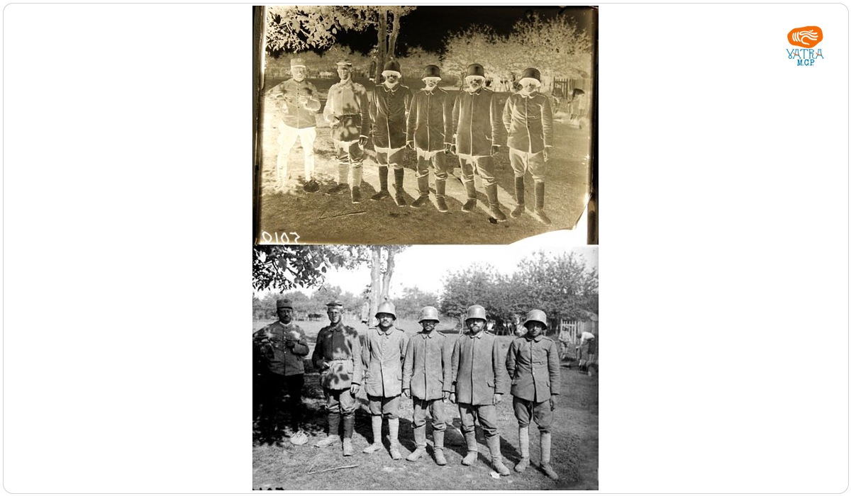 Prizonieri germani cu cască