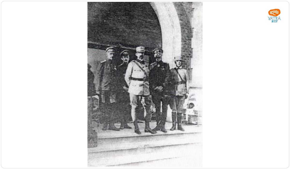 Regele Ferdinand I, cu ofițeri ruși