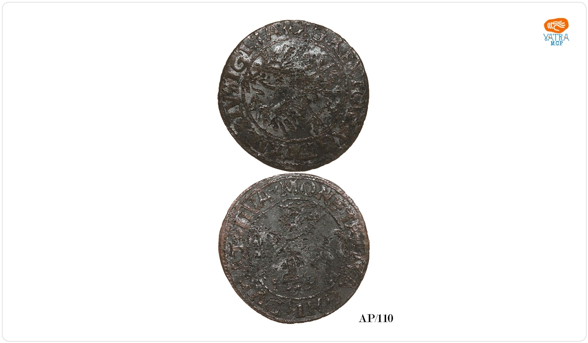 Fals de epocă după o jumătate de gros emisă de Sigismund August pentru Lituania