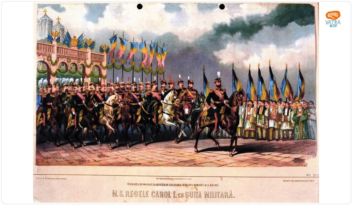 E. Grassiany — M.S. Regele Carol I cu suita