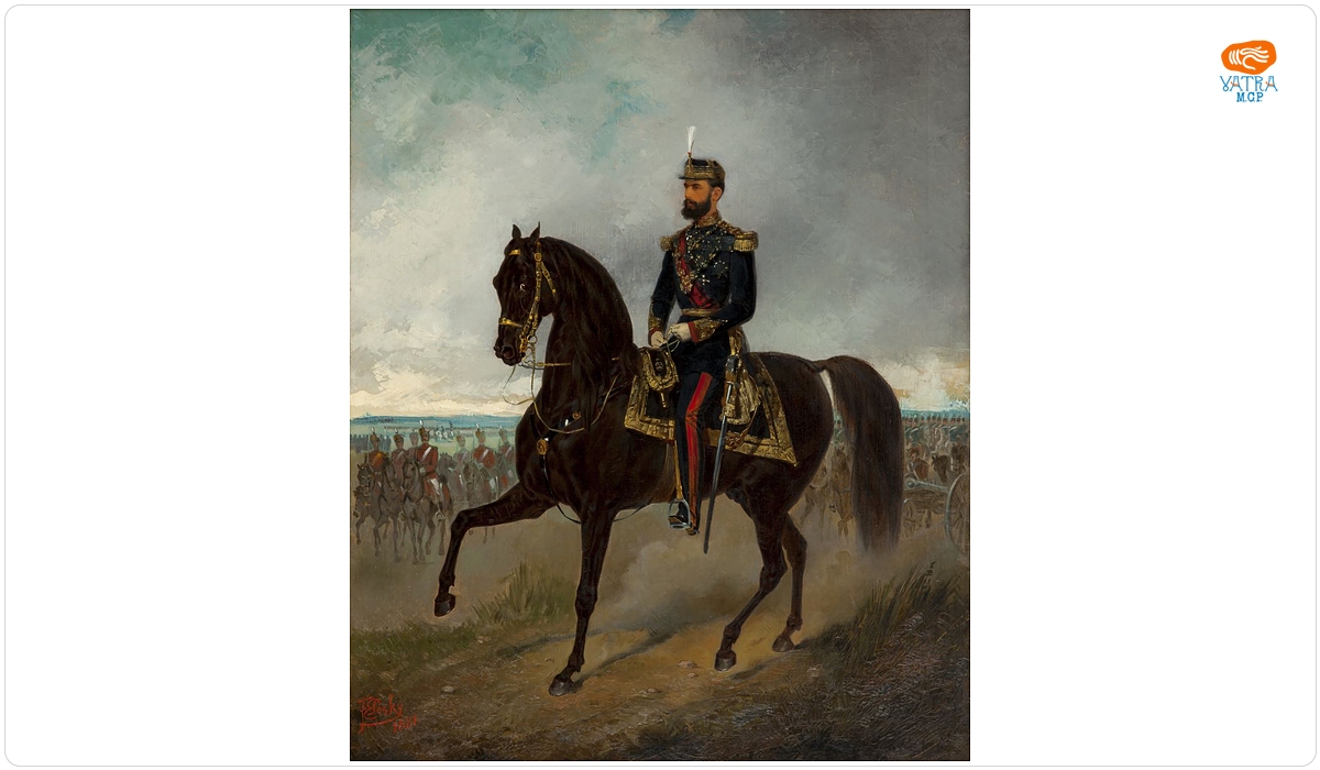 Eduard Pesky — Regele Carol I Portret ecvestru