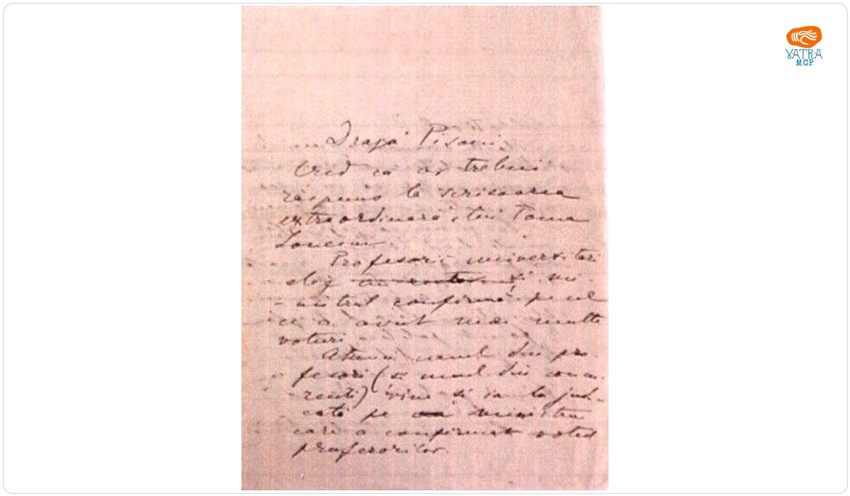 Scrisoare trimisă de Nicolae Filipescu