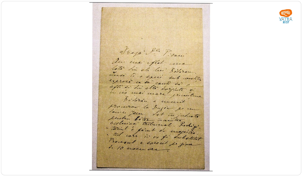 Scrisoare trimisă de Nicolae Filipescu lui Timoleon Pisani