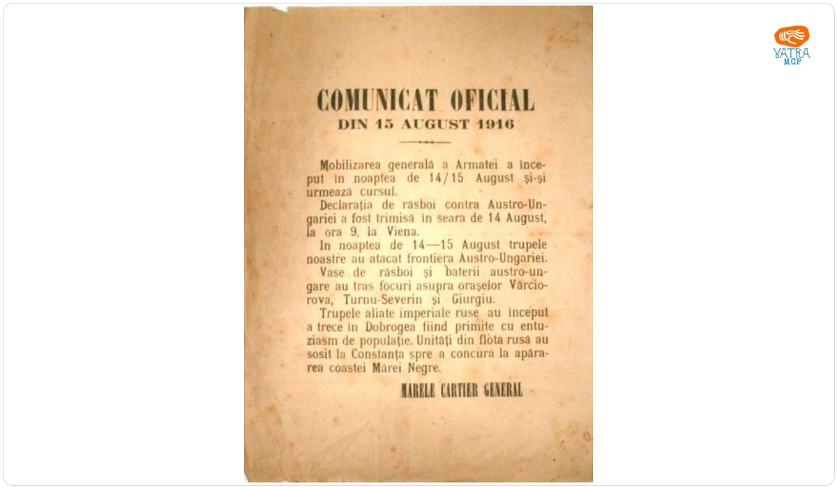 Comunicat oficial al Marelui Cartier General