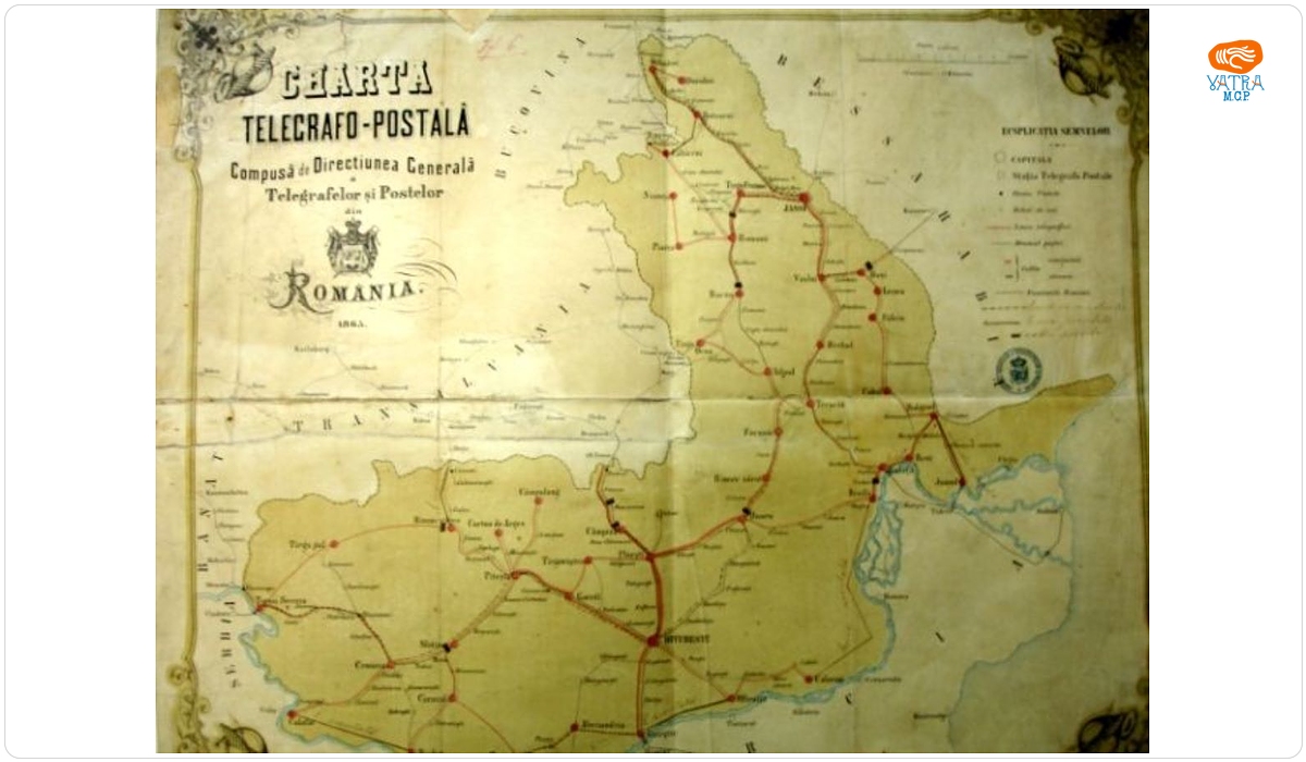 Harta telegrafo-poștală a României
