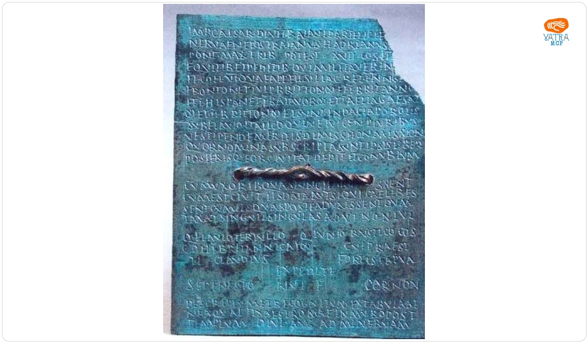 Diplomă militară pentru lăsarea la vatră a soldatului roman Sepenestus din cohors I Britannica millitaria