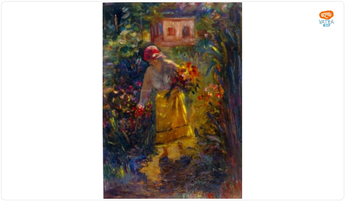 Samuel Mützner — Femeie culegând flori