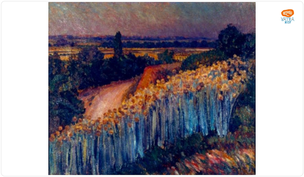 Samuel Mützner — Peisaj de câmpie cu flori