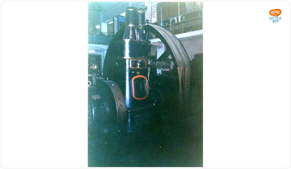 Etablissements delaunay belleville St. Denise Seine and Siemens Schuckert — Mașină cu aburi vericală cuplată cu generator de curent continuu
