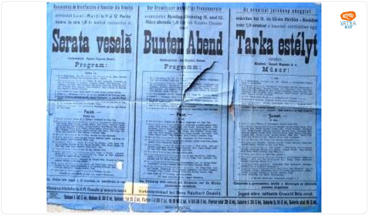 Tipografia Iosef Kaden — Afiș pentru serata de la Casino