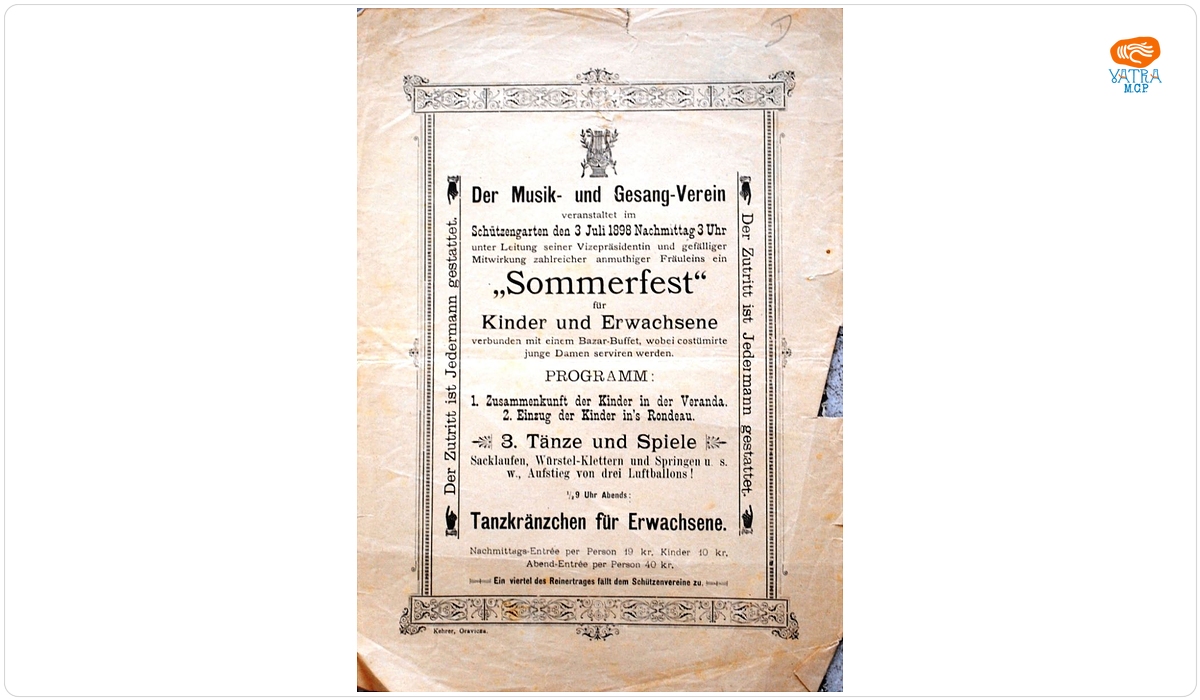 Afiș cu programul pentru „Sommerfest”