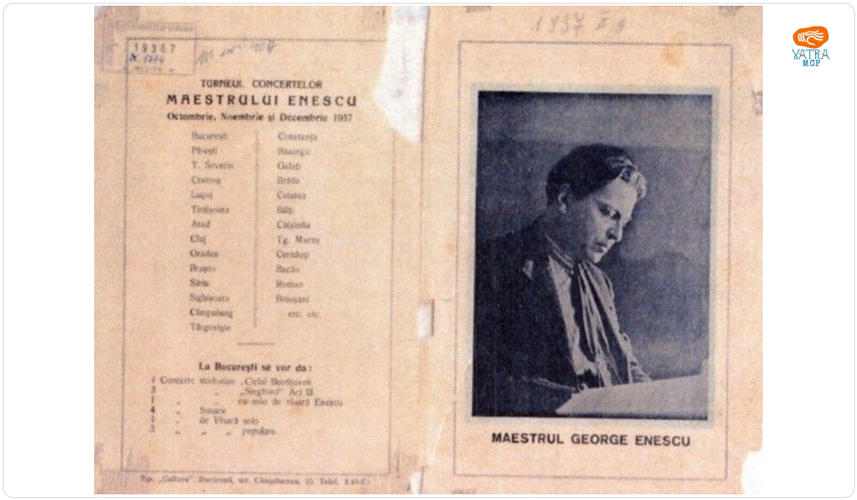 Program al turneului de concerte George Enescu