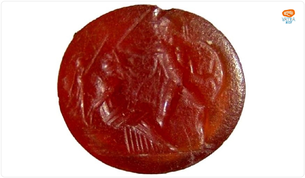 Gemă cu reprezentarea unei scene mitologice