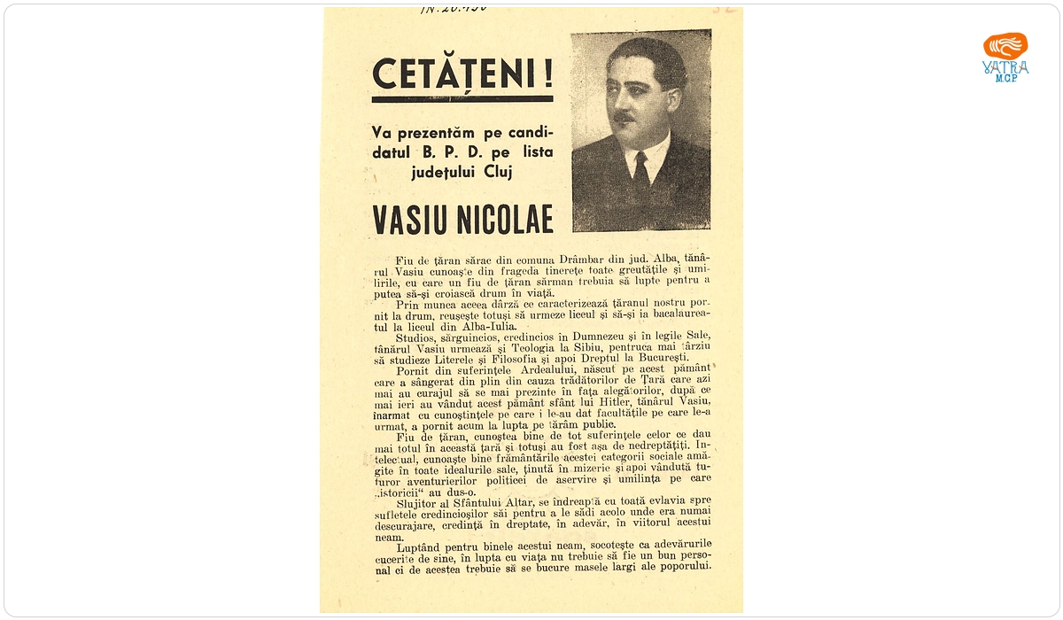 Prezentarea candidatului BPD pe lista jud. Cluj, Vasiu Nicolae