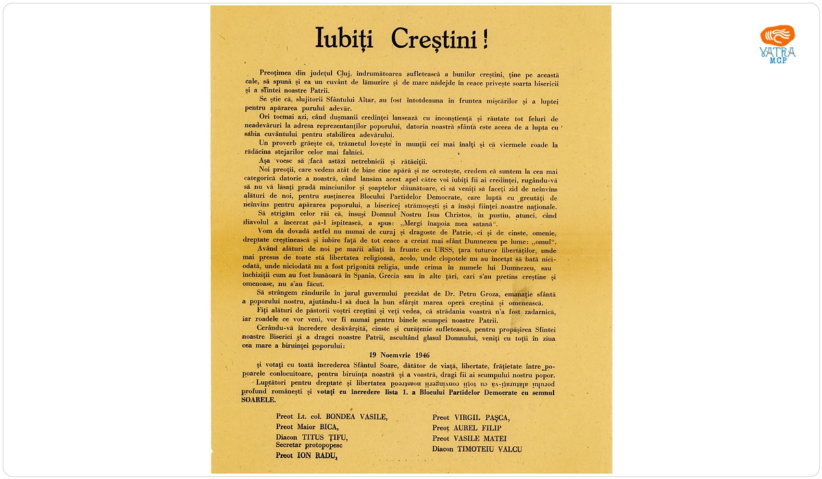 Preoțimea din jud. Cluj cheamă creștini la vot pt. a vota SFÂNTUL SOARELE, pe 16 nov.