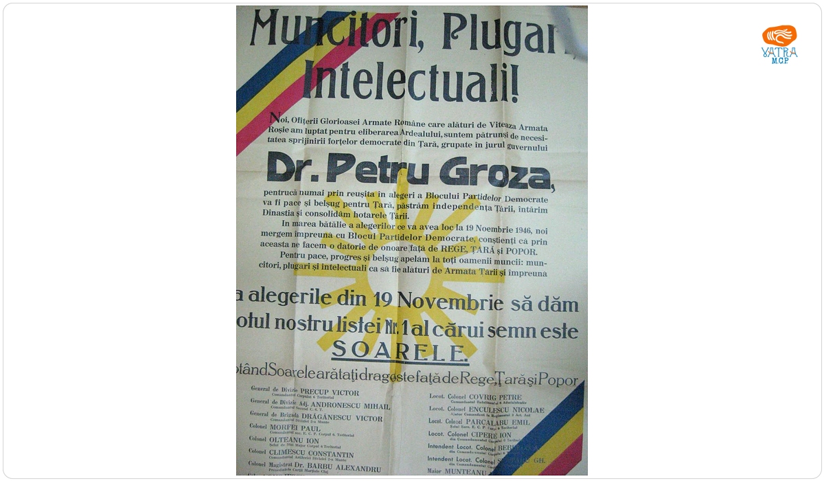 Muncitori, Plugari, Intelectuali, Votați SOARELE
