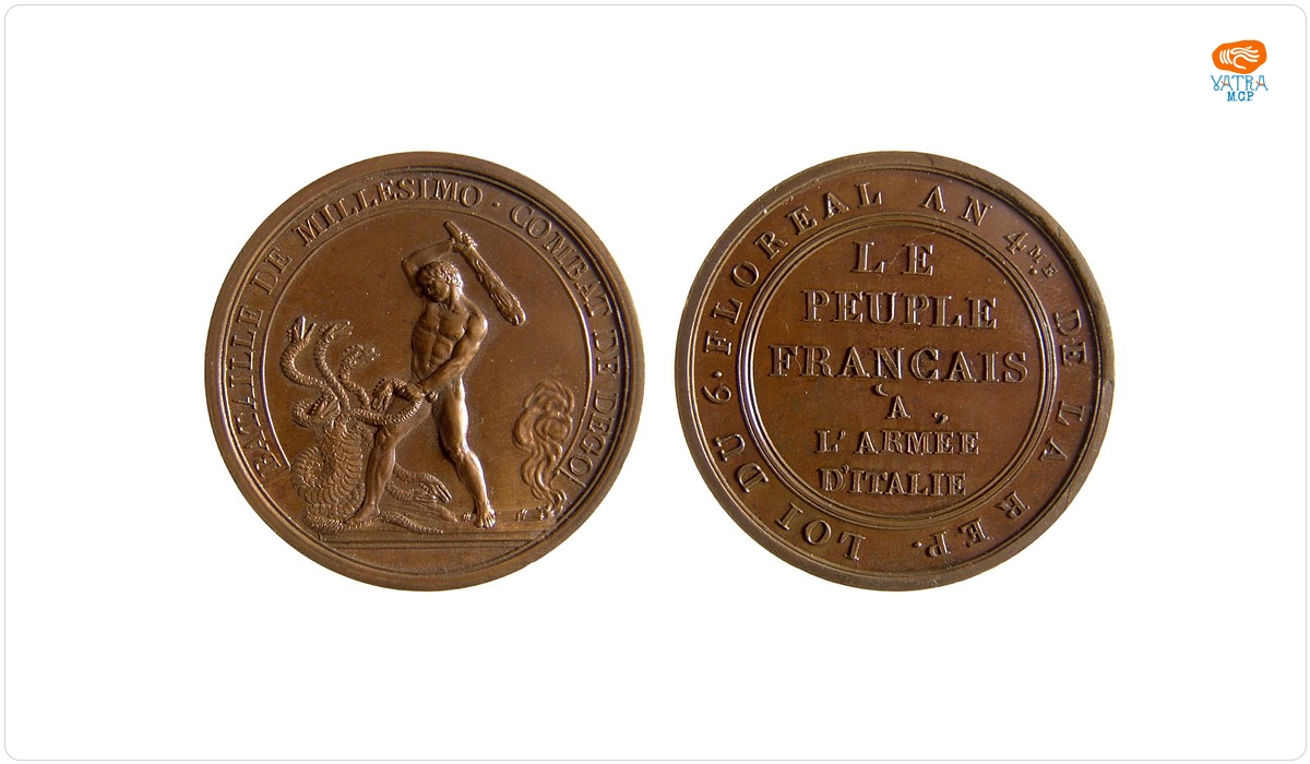 Medalie dedicată bătăliilor de la Millesimo și Dego