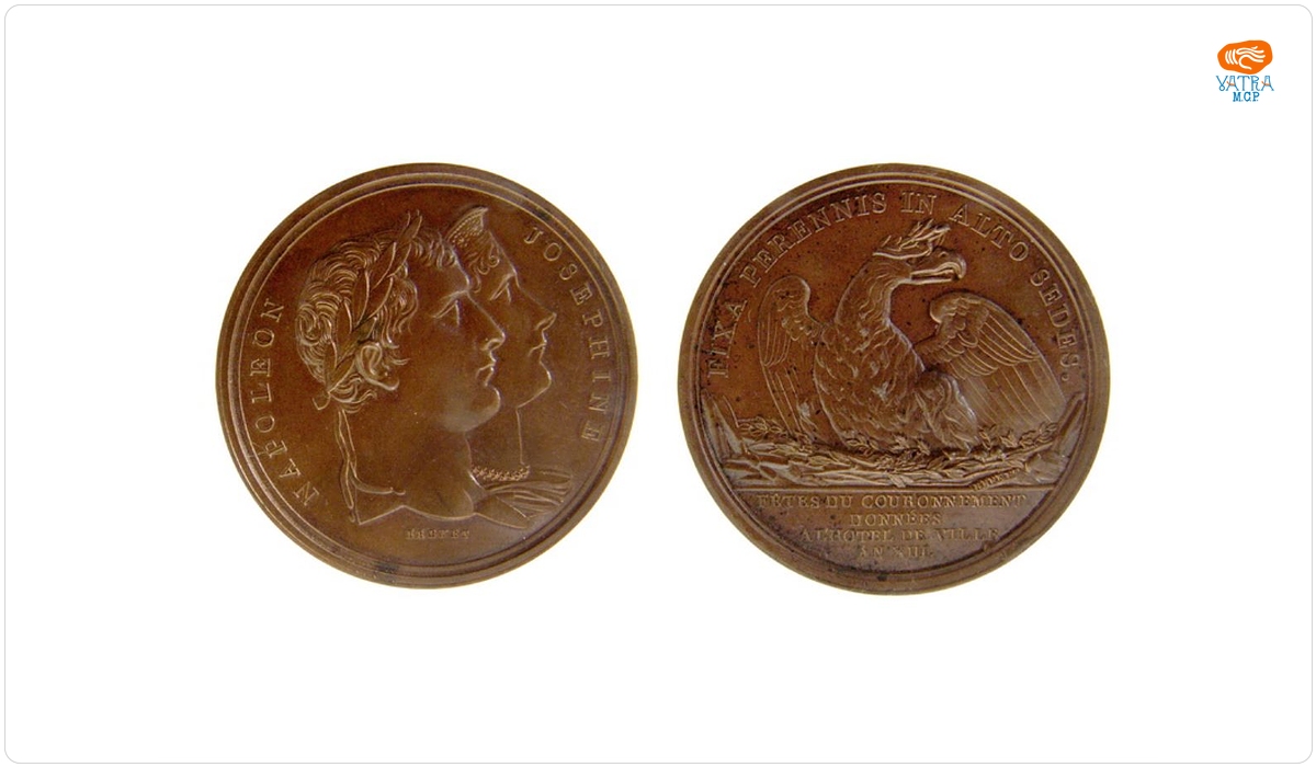 Medalie dedicată încoronării lui Napoleon I și a Josephinei ca împărați ai Franței