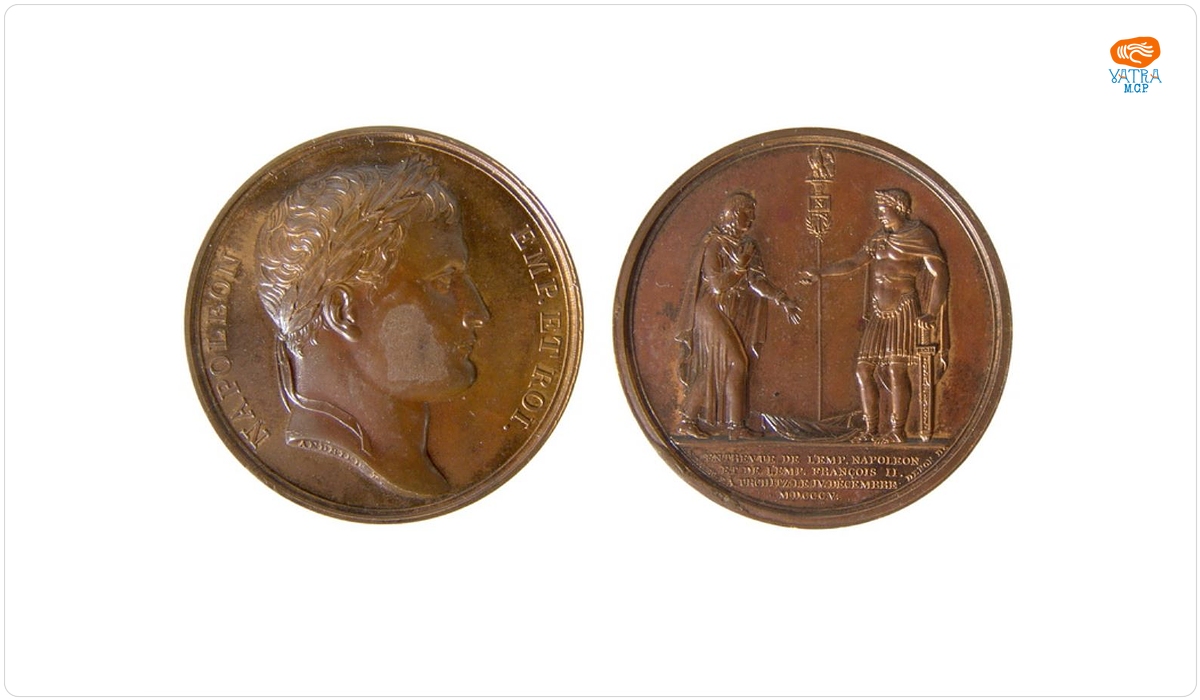 Medalie dedicată întrevederii dintre Napoleon și Francisc II