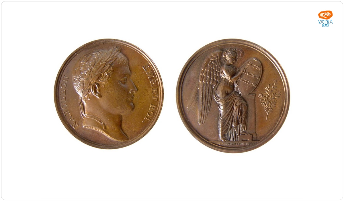 Medalie dedicată victoriilor de la Marengo (1800) și Friedland (1807)