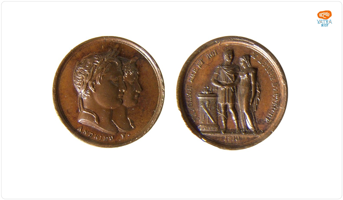 Medalie dedicată căsătoriei lui Napoleon cu Maria Luisa