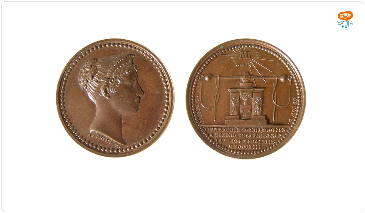 Medalie dedicată vizitei împărătesei Maria Luisa la Monetărie
