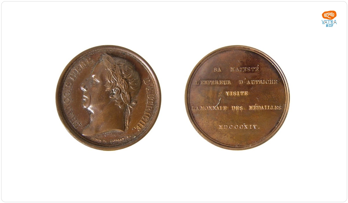 Medalie dedicată vizitei împăratului Austriei la Monetărie