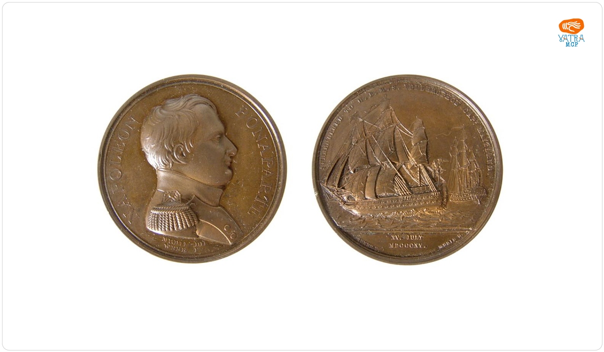 Medalie dedicată predării lui Napoleon marinei engleze
