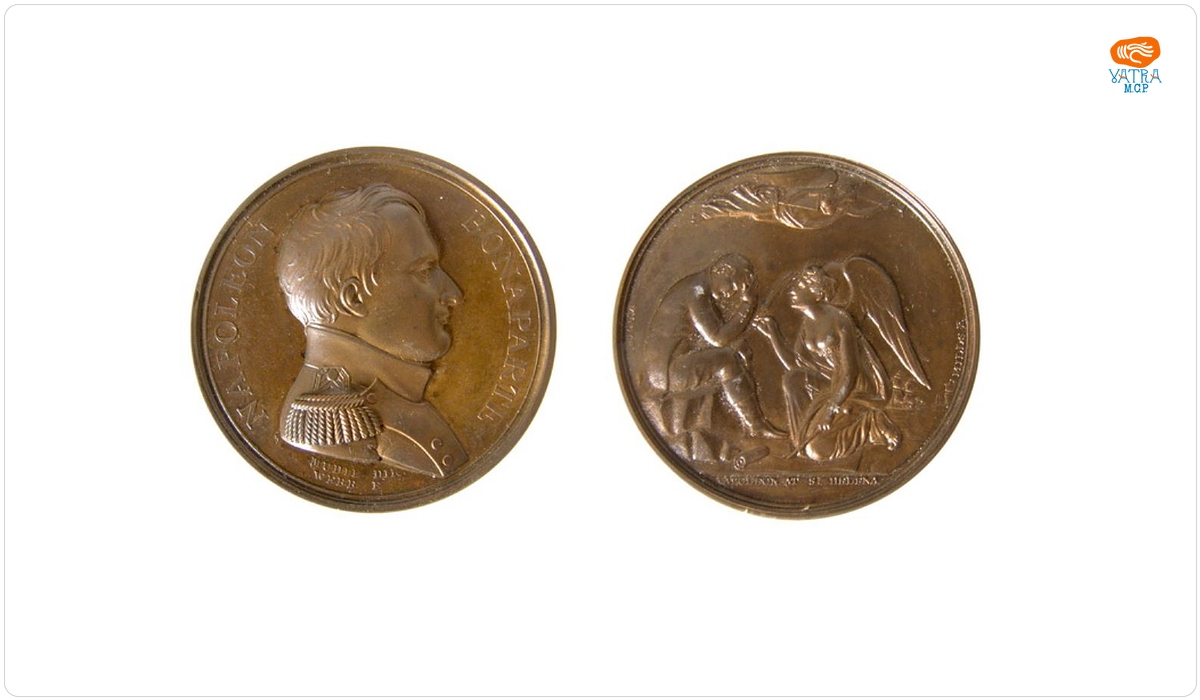 Medalie dedicată captivității lui Napoleon pe Sfânta Elena
