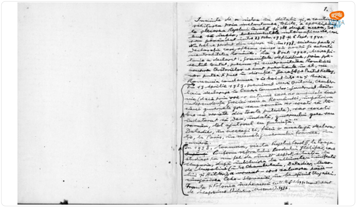 Alexandru Vaida Voevod — A. Vaida Voevod - relatări despre perioada 27 februarie 1938 - 6 septembrie 1940; evenimente interne și internaționale; personalități