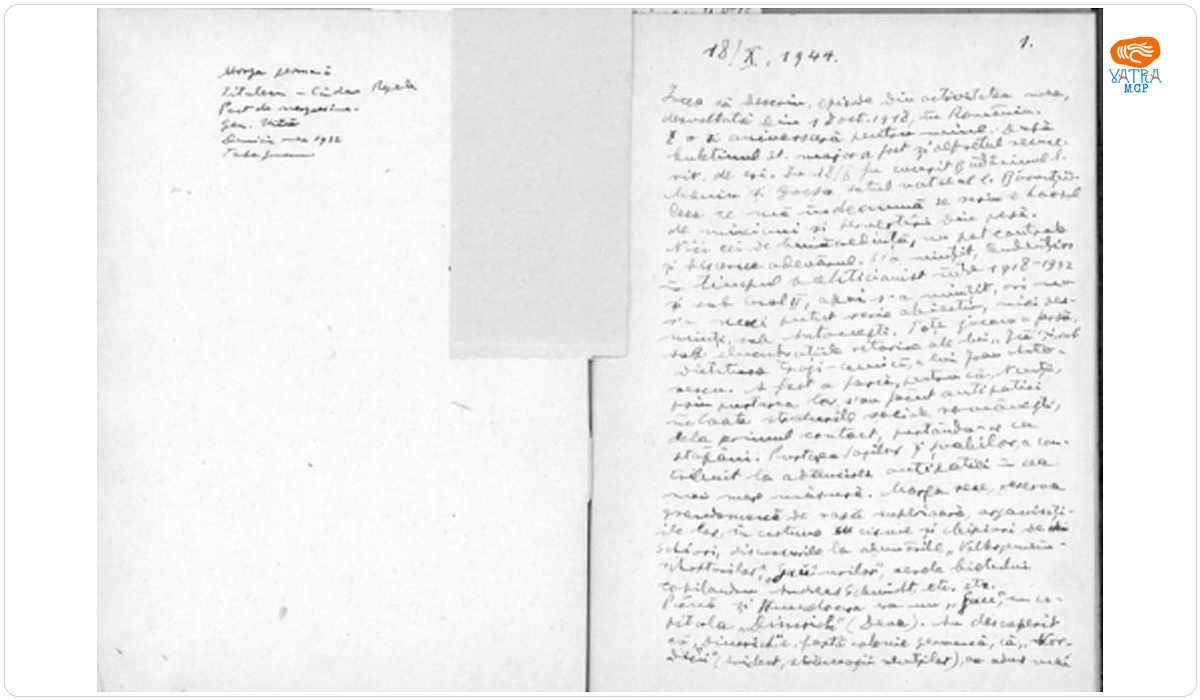 Alexandru Vaida Voevod — A. Vaida Voevod, caiet de memorii nr. 8; relatări despre modul de organizare a primei Camere și a primului guvern al României Mari, 1919