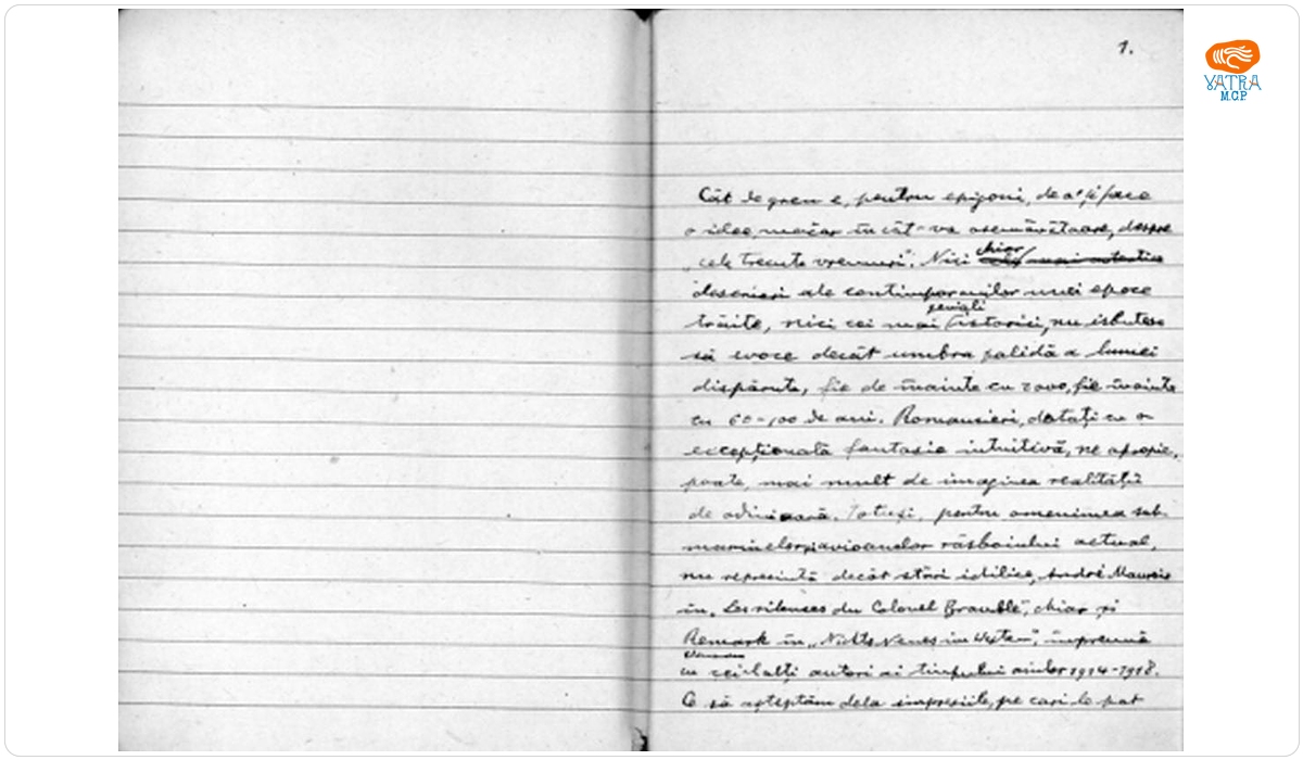 Alexandru Vaida Voevod — A. Vaida Voevod - caiet de memorii nr. 10; oferă informații despre viața politică în perioada interbelică