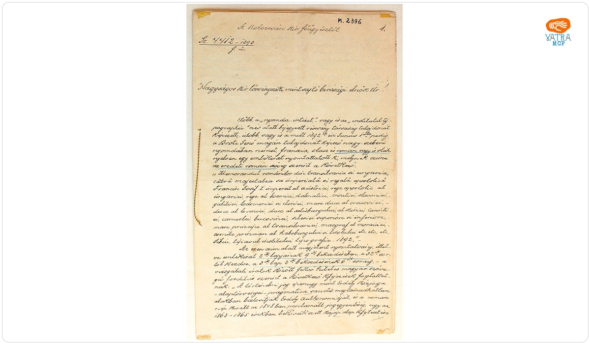 Capetele de acuzare prezentate de procurorul regesc Vita Sandor împotriva memorandiștilor