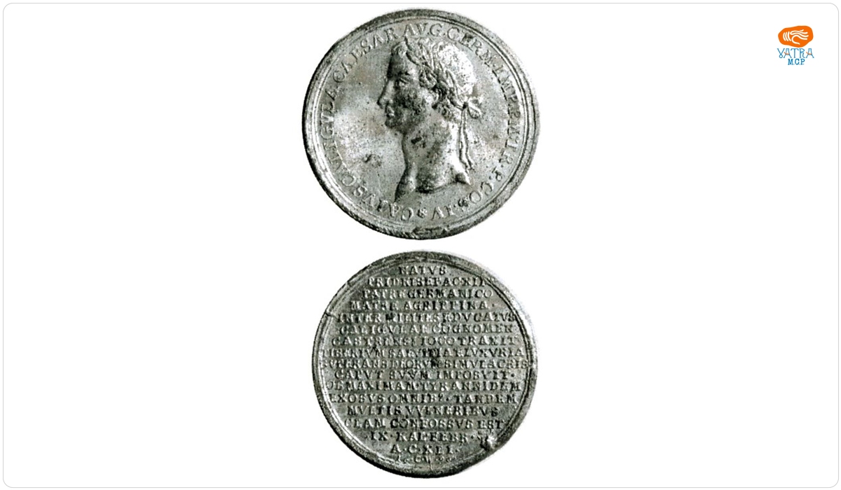 Medalie dedicată împăratului Caligula