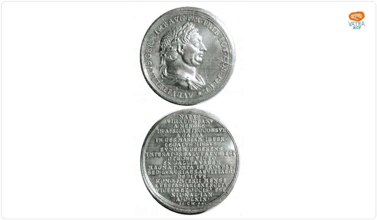 Medalie dedicată împăratului Vitelius
