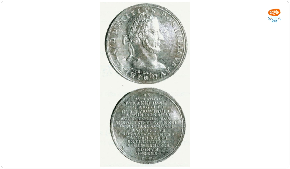 Medalie dedicată uzurpatorului Claudius Domitian