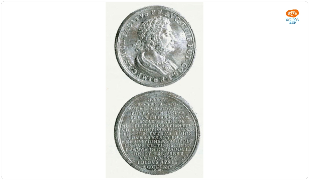 Medalie dedicată împăratului Tacitus
