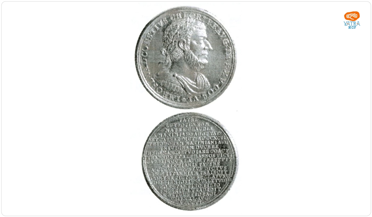 Medalie dedicată împăratului Chlorus